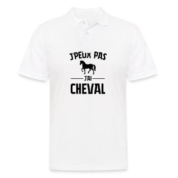 I can't I have Horse f - Men's Polo Shirt - white - Front - Kai (181cm)