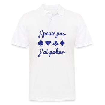Ich kann nicht, ich habe Poker. - Männer Poloshirt - Weiß - Vorne - Kai (181cm)