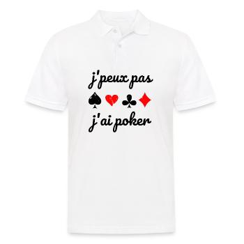 I can't I have poker card game humor - Men's Polo Shirt - white - Front - Kai (181cm)