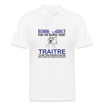 New job departure colleague job good luck - Men's Polo Shirt - white - Front - Kai (181cm)