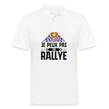 I can't I rallied - Men's Polo Shirt - white - Front - Kai (181cm)
