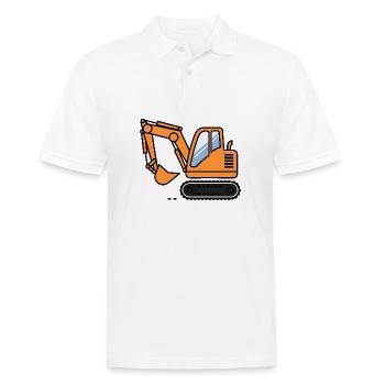 Gelbe Schaufel - Männer Poloshirt - Weiß - Vorne - Kai (181cm)
