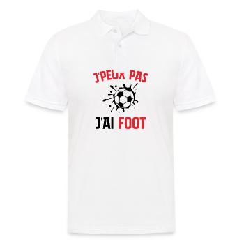 Ich kann nicht ich Fußball Kind Junge - Männer Poloshirt - Weiß - Vorne - Kai (181cm)