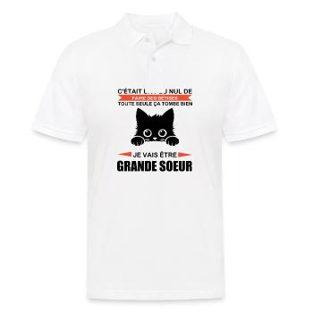 Werdendes Kind Große Schwester Lustiges Einhorn Werbung - Männer Poloshirt - Weiß - Vorne - Kai (181cm)