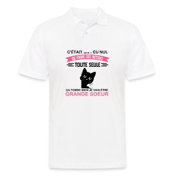 Werdendes Kind Große Schwester Lustiges Einhorn Werbung - Männer Poloshirt - Weiß - Vorne - Kai (181cm)