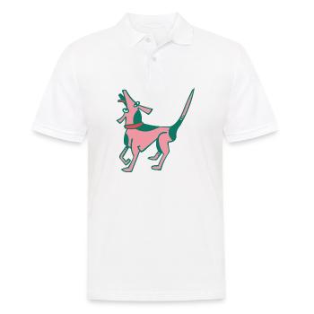Little dog with pink fur wants to go for a walk - Men's Polo Shirt - white - Front - Kai (181cm)