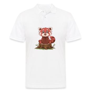 Total süßer roter Panda - Männer Poloshirt - Weiß - Vorne - Kai (181cm)