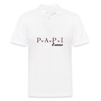 Papi d'amour - Polo Homme - blanc - Devant - Kai (181cm)