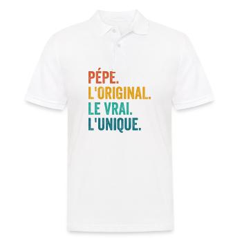 Opa Das Original Das Echte Das Einzigartige Geschenk - Männer Poloshirt - Weiß - Vorne - Kai (181cm)