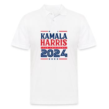 Vintage Kamala Harris 2024 pour la campagne électo - Polo Homme - blanc - Devant - Kai (181cm)