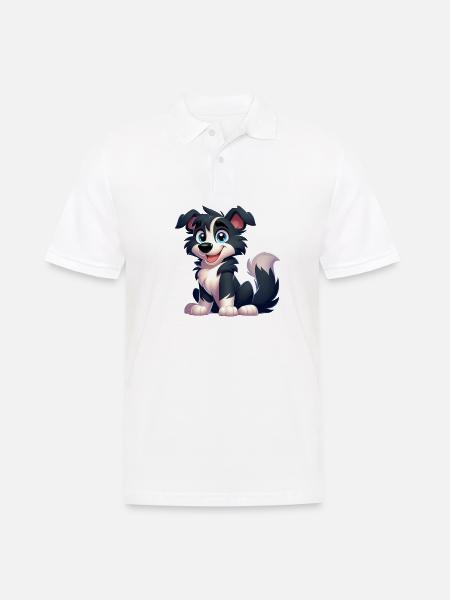 Border Collie 6 - Men's Polo Shirt - white