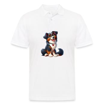 Border Collie 3 - Männer Poloshirt - Weiß - Vorne - Kai (181cm)