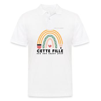 Cette fille est une super Prof - Polo Homme - blanc - Devant - Kai (181cm)