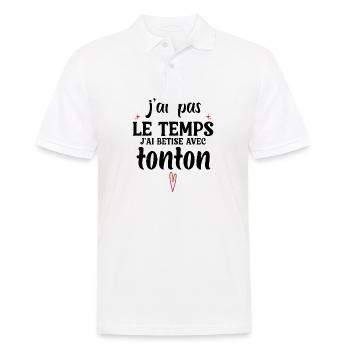 Ich albern mit Onkel - Männer Poloshirt - Weiß - Vorne - Kai (181cm)