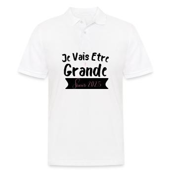 Je Vais Être Grande Sœur 2025 - Polo Homme - blanc - Devant - Kai (181cm)