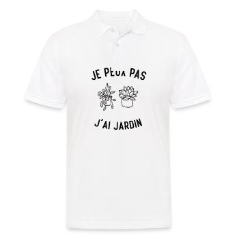 Je peux pas j'ai jardin pour mes parents - Polo Homme - blanc - Devant - Kai (181cm)