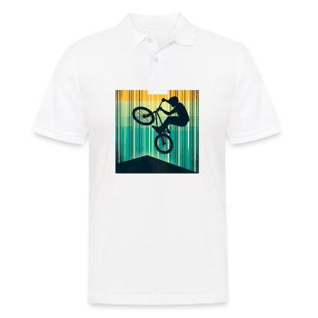 Bicycle Motocross Cyclisme Vintage - Polo Homme - blanc - Devant - Kai (181cm)
