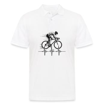 Battement de coeur de vélo - Polo Homme - blanc - Devant - Kai (181cm)