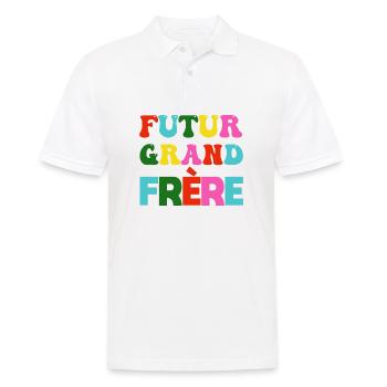 Futur grand frère - annonce futur grand frère - Polo Homme - blanc - Devant - Kai (181cm)