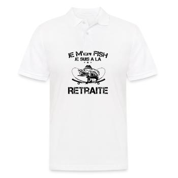 Je M'en Fish, Je suis A La Retraite - Polo Homme - blanc - Devant - Kai (181cm)