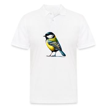 Kohlmeise - Männer Poloshirt - Weiß - Vorne - Kai (181cm)