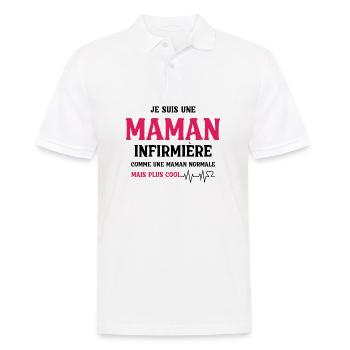 Ich bin eine Krankenschwester - Männer Poloshirt - Weiß - Vorne - Kai (181cm)