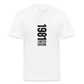 1981 - Limited Edition 1981 Geburtstag - Männer Poloshirt - Weiß - Vorne - Kai (181cm)