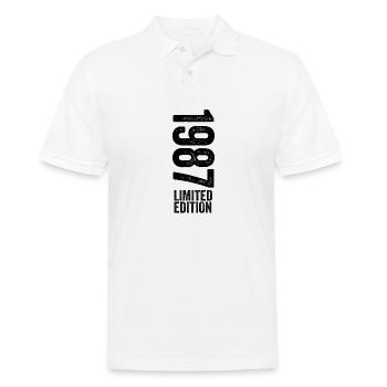 1987 - Limited Edition 1987 Geburtstag - Männer Poloshirt - Weiß - Vorne - Kai (181cm)