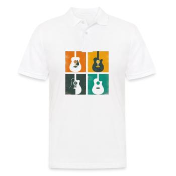 Vintage Guitar Pick Guitarist Gift - Men's Polo Shirt - white - Front - Kai (181cm)