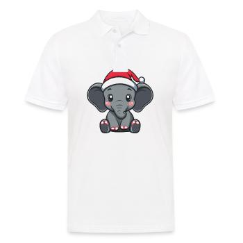 Noël des éléphants - Polo Homme - blanc - Devant - Kai (181cm)