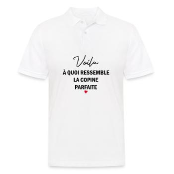 Ehefrau Die perfekte Freundin Liebe Freundschaft Humor - Männer Poloshirt - Weiß - Vorne - Kai (181cm)