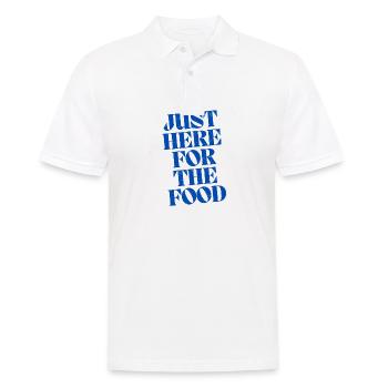 Foodlover gestickter Spruch - Männer Poloshirt - Weiß - Vorne - Kai (181cm)