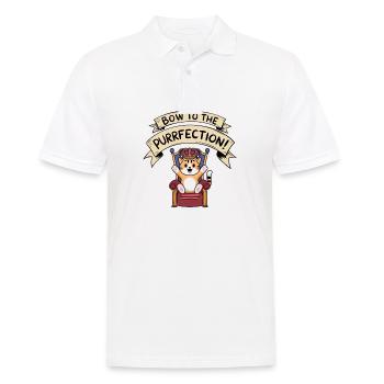Animal - Purrfection - Men's Polo Shirt - white - Front - Kai (181cm)