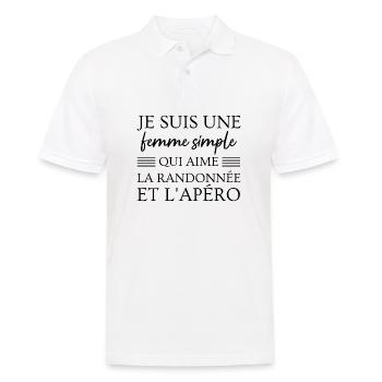 Humor Frau Mama Party Aperitif und Wandern - Männer Poloshirt - Weiß - Vorne - Kai (181cm)