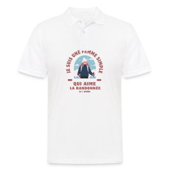 Humor Frau Mama Party Aperitif und Wandern - Männer Poloshirt - Weiß - Vorne - Kai (181cm)