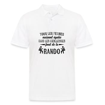 femme et randonnée / humour randonneuse - Polo Homme - blanc - Devant - Kai (181cm)