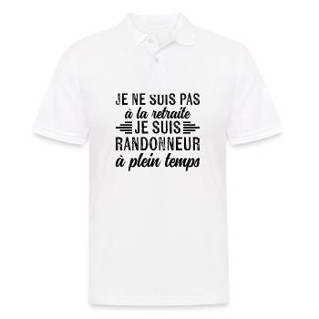 Wandern Gift Retreat Vollzeit-Wanderer - Männer Poloshirt - Weiß - Vorne - Kai (181cm)