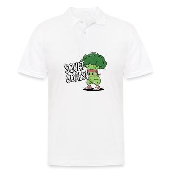 Squat Goals - Men's Polo Shirt - white - Front - Kai (181cm)