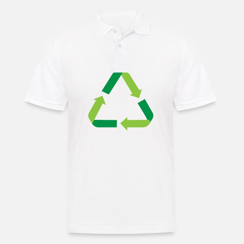 Recycling - Männer Poloshirt - Weiß