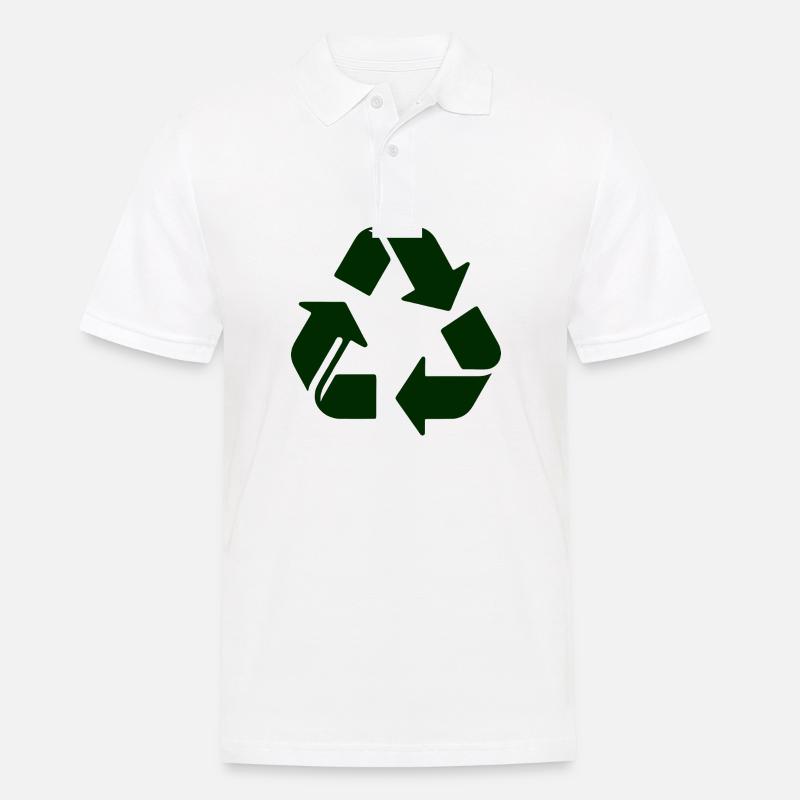 Recycling - Männer Poloshirt - Weiß