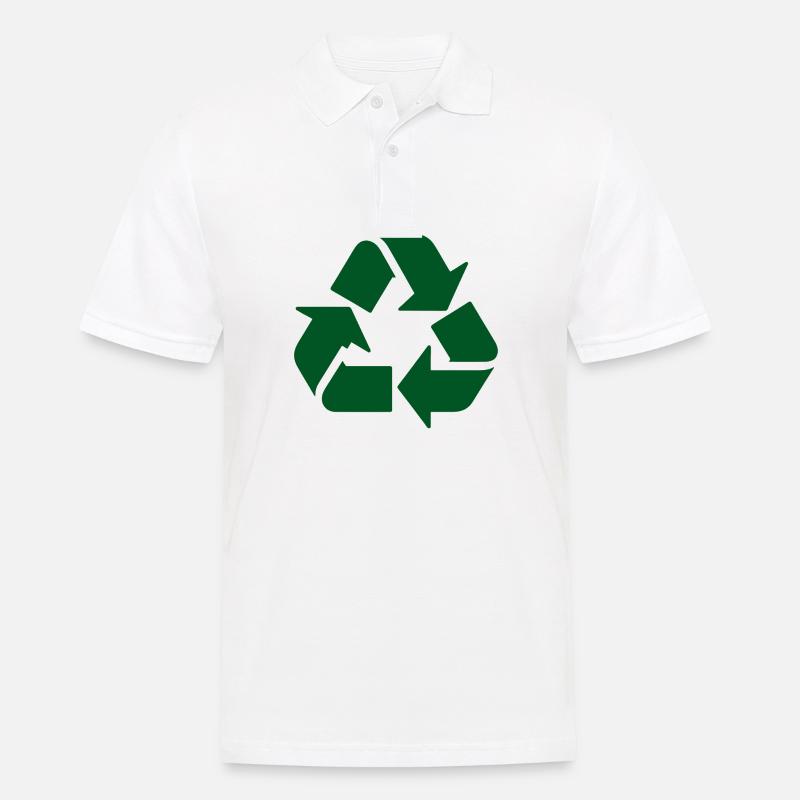 Recycling - Männer Poloshirt - Weiß