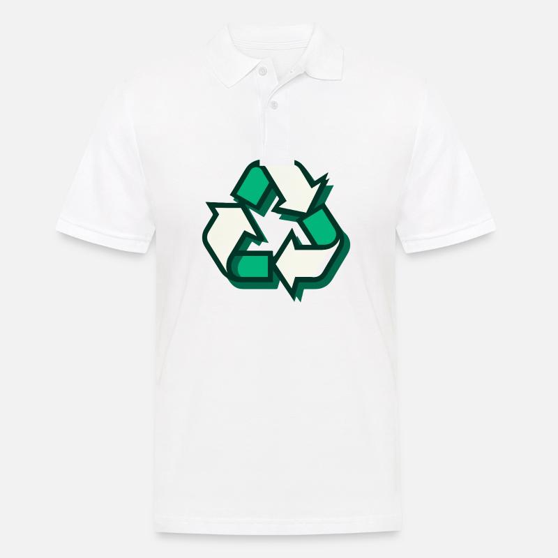 Recycling - Männer Poloshirt - Weiß