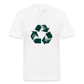 Recycling - Men's Polo Shirt - white - Front - Kai (181cm)