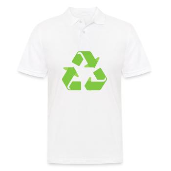 Recycling - Men's Polo Shirt - white - Front - Kai (181cm)