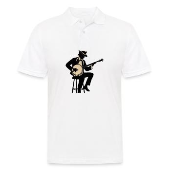 Banjo Banjo joueur Banjoïste - Polo Homme - blanc - Devant - Kai (181cm)