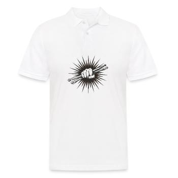 Schlagzeug-Trommler - Männer Poloshirt - Weiß - Vorne - Kai (181cm)