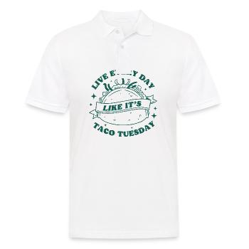 Jeden Tag ist Taco-Dienstag - Männer Poloshirt - Weiß - Vorne - Kai (181cm)