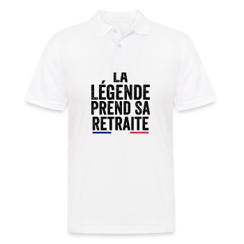 The legend retires - Men's Polo Shirt - white - Front - Kai (181cm)