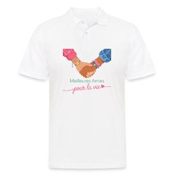 Meilleures amies pour la vie - Polo Homme - blanc - Devant - Kai (181cm)
