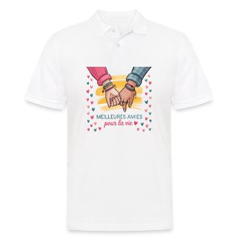 Meilleures amies pour la vie - Polo Homme - blanc - Devant - Kai (181cm)
